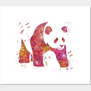 Panda Bear Animal Wild Forest Jungle China Bamboo Nature Asia World Earth Watercolor Posters and Art